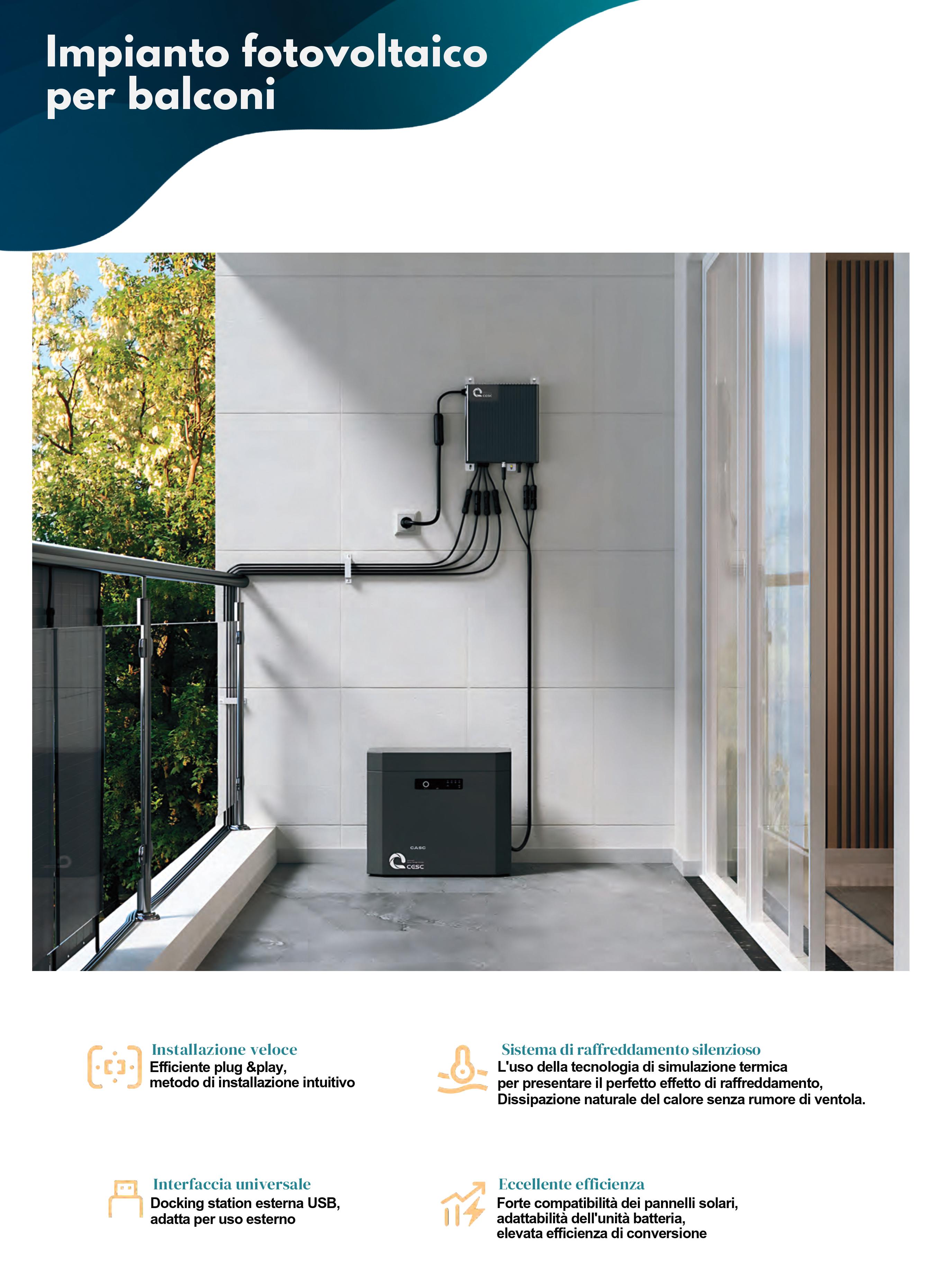 Pannelli fotovoltaici per balcone serie Orion plug and play